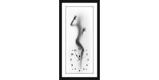 Часы-картина с паспарту в черном багете 33х70 CCS(305)